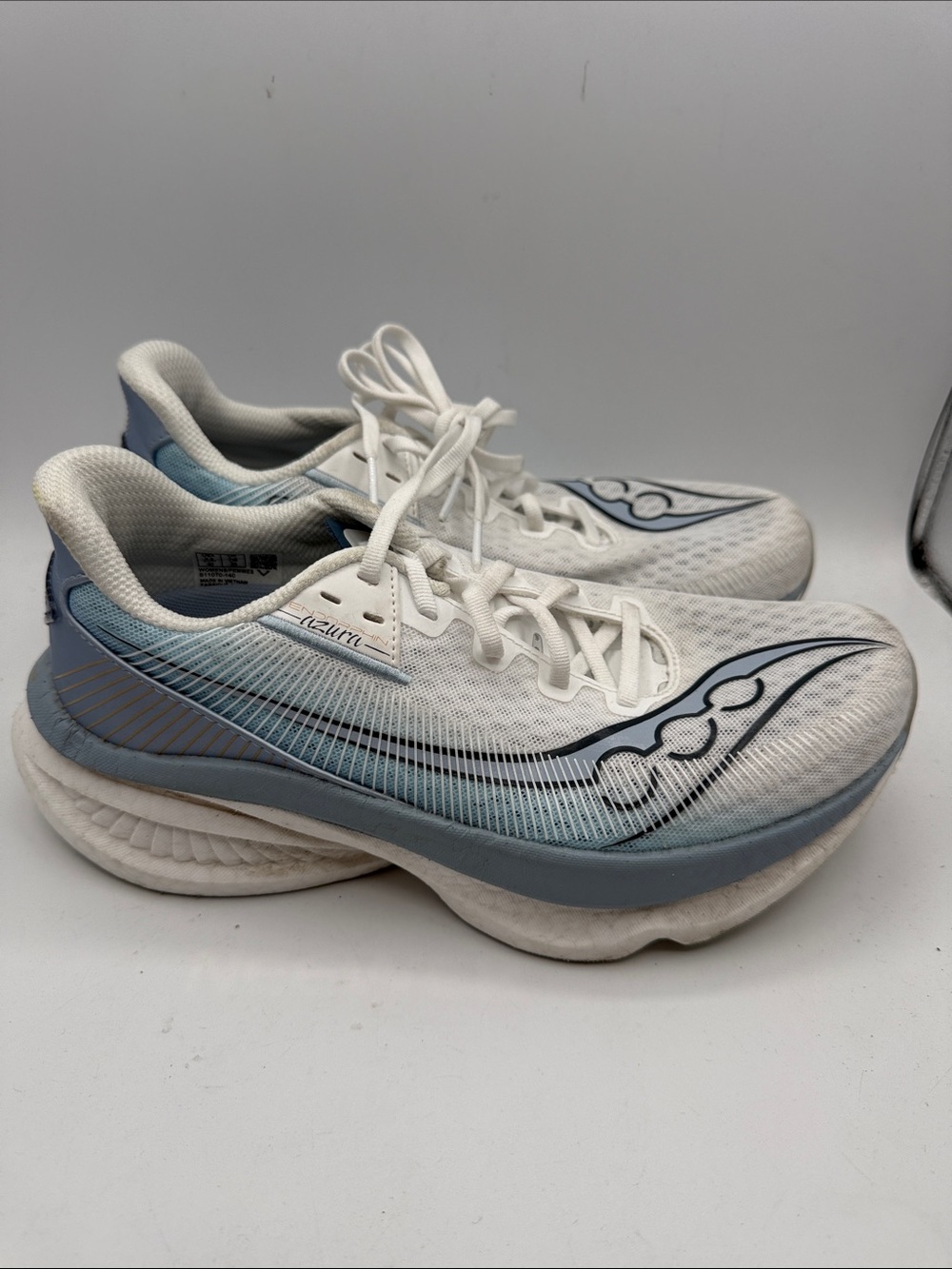 Saucony Azura Women's 8.5 White and Light Blue Performance Running S1